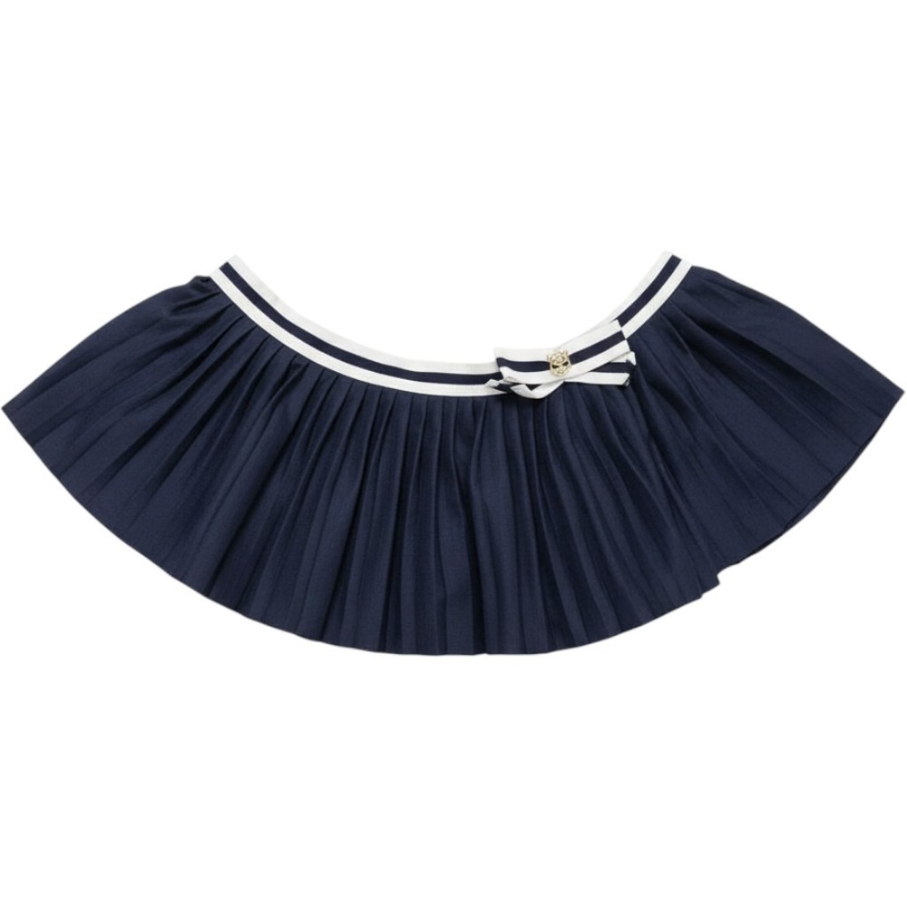 Y2K Juicy Couture Navy Pleated Ultra Low Rise Micro Mini Skirt Sailor 36 Small